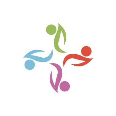 Topluluk, ağ ve sosyal simge tasarım şablonu