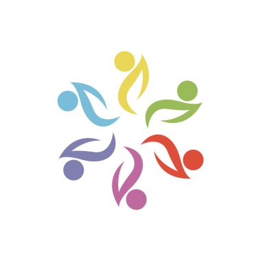 Topluluk, ağ ve sosyal simge tasarım şablonu