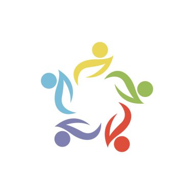 Topluluk, ağ ve sosyal simge tasarım şablonu