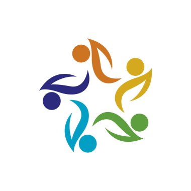 Topluluk, ağ ve sosyal simge tasarım şablonu