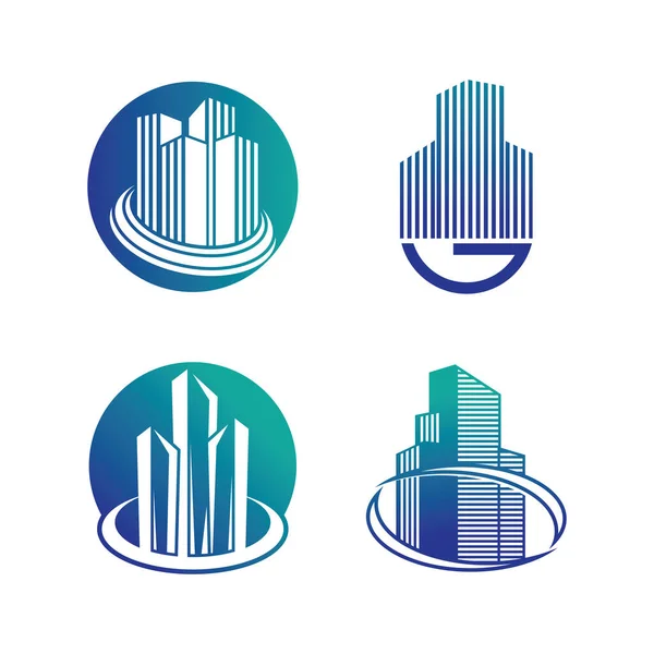 Construção Logotipo Vetor Símbolo Ícone Ilustração Design — Vetor de Stock