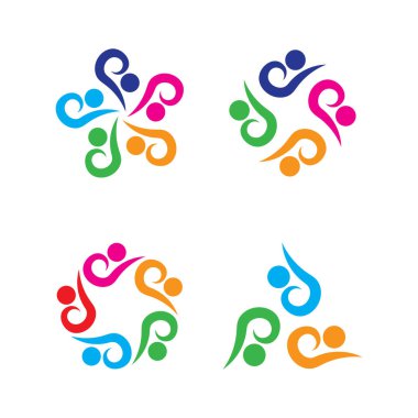 People Icon çalışma grubu Vektör illüstrasyon tasarımı