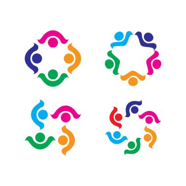 People Icon çalışma grubu Vektör illüstrasyon tasarımı