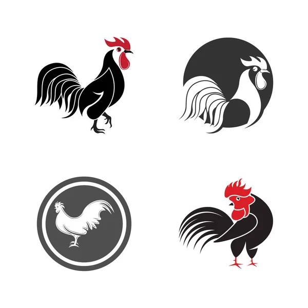 Rooster Logo Icon Vector Symbol Template Design Illustration — Image vectorielle