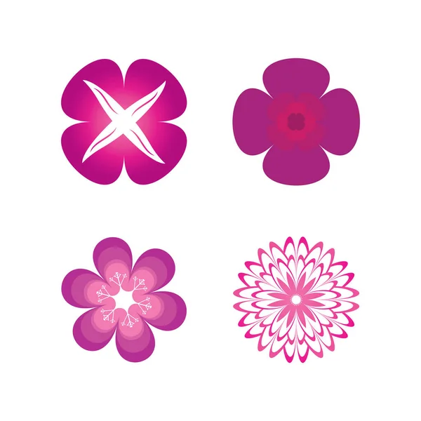 Illustration Modèle Conception Icône Vectorielle Fleur — Image vectorielle