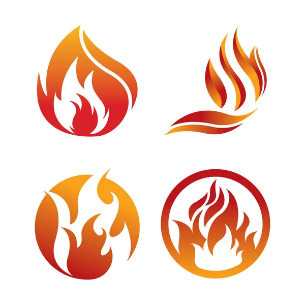 Ilustração Design Logotipo Fogo Vetor Ícone Símbolo Fogo — Vetor de Stock