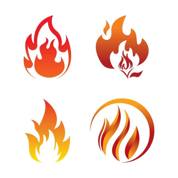 Ilustração Design Logotipo Fogo Vetor Ícone Símbolo Fogo — Vetor de Stock