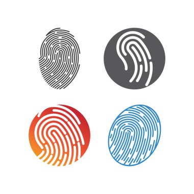 Fingerprint logo vector illustration icon template