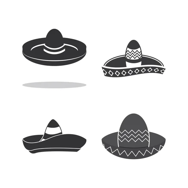 Sombrero Simple Vector Diseño Logotipo Icono Plantilla — Archivo Imágenes Vectoriales