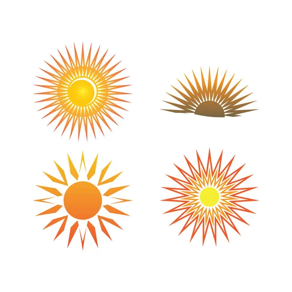 Ilustração Vetor Símbolo Projeto Ícone Logotipo Por Sol — Vetor de Stock