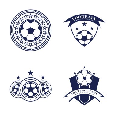 Football logo icon design and symbol soccer club vector