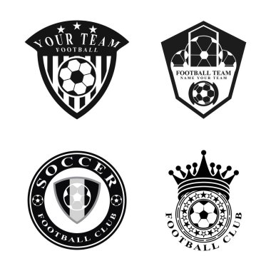 Football logo icon design and symbol soccer club vector