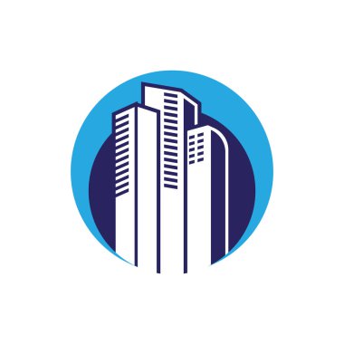 Modern şehir silueti, şehir silueti. Düz tasarımda vektör illüstrasyonu