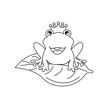 King frog logo icon template design vector illustration