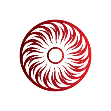 Girdap logo simgesi çizim vektörü