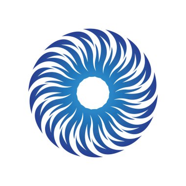 Girdap logo simgesi çizim vektörü