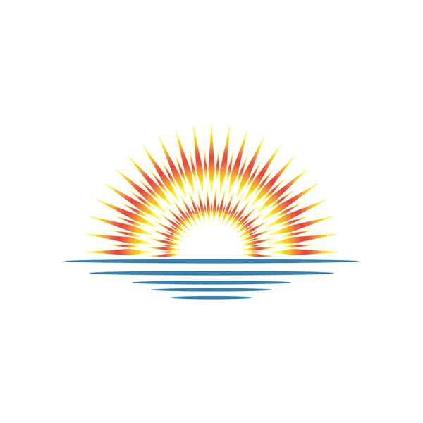 Sun Ector Ilustração Ícone Logotipo Modelo Design — Vetor de Stock
