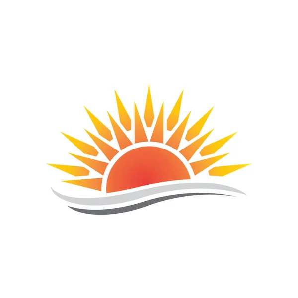 Sun Ector Illustration Icon Logo Template Design Royalty Free Stock Illustrations