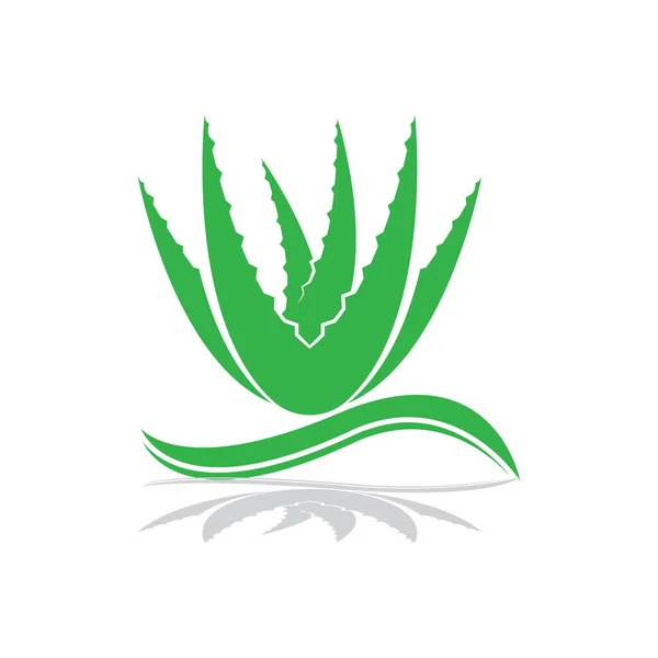 Aloe Vera Logo Icon Design Symbol Beauty Skin Care — Vector de stock