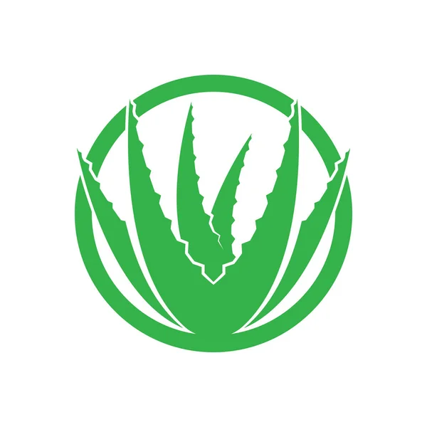 Aloe Vera Logo Icon Design Symbol Beauty Skin Care — Vector de stock