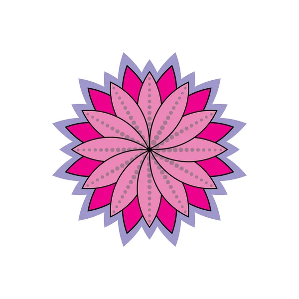 Traditionele Aziatische Kleurrijke Bloemenpatroon Stained Glas Mozaïek Logo Tegel Design — Stockvector