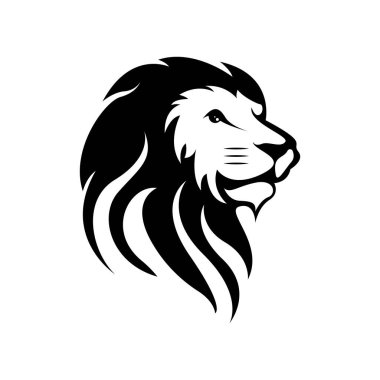 Aslan başı logo şablonu vektör resimleme