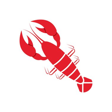 Istakoz logosu tasarım şablonu vektörü