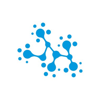 Nöron logo tasarım şablonu düz vektör