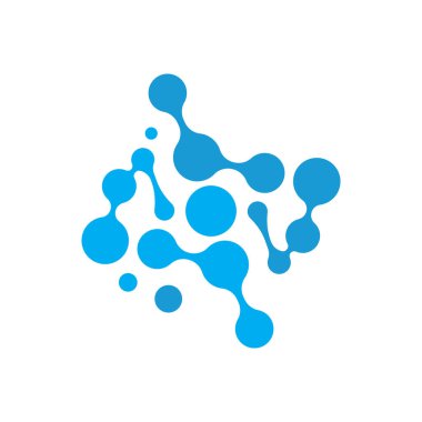 Nöron logo tasarım şablonu düz vektör