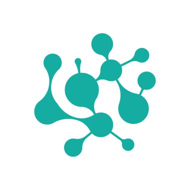 Nöron logo tasarım şablonu düz vektör