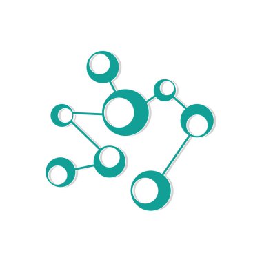 Nöron logo tasarım şablonu düz vektör