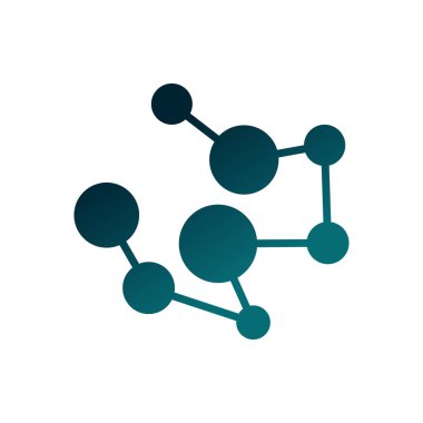 Nöron logo tasarım şablonu düz vektör