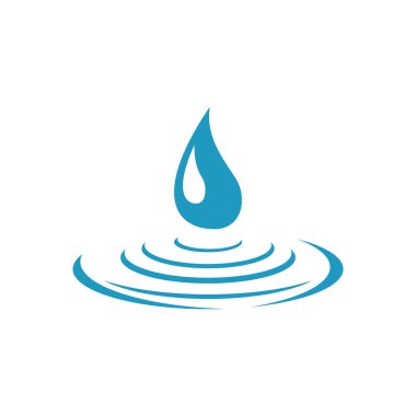 Mavi su damlası vektör logo resimleme 