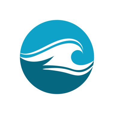 Dalga plaj vektör çizim logosu