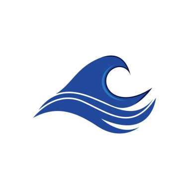 Dalga plaj vektör çizim logosu
