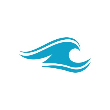 Dalga plaj vektör çizim logosu