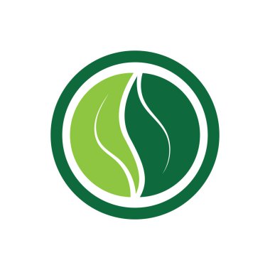 Yeşil ağaç yaprağı doğa logo resimleri çizim tasarımı