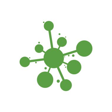 Nöron logo tasarım şablonu düz vektör