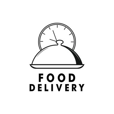 Yemek Teslimatı Fast Food Logo Vektör Simgesi