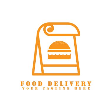 Yemek Teslimatı Fast Food Logo Vektör Simgesi