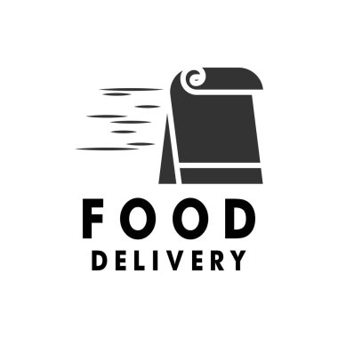Yemek Teslimatı Fast Food Logo Vektör Simgesi