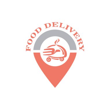 Yemek Teslimatı Fast Food Logo Vektör Simgesi