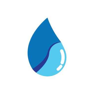 Mavi su damlası vektör logo resimleme 