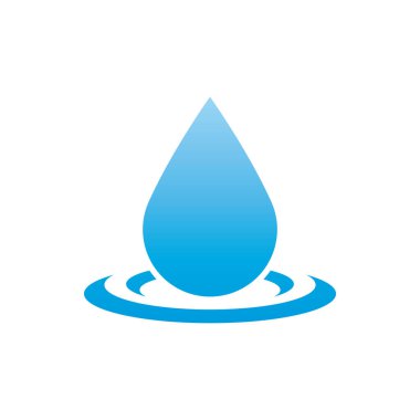 Mavi su damlası vektör logo resimleme 