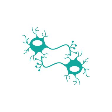 Nöron logo tasarım şablonu düz vektör