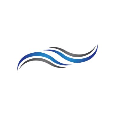 Su dalgası vektör illüstrasyon logo şablonu tasarımı