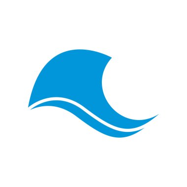 Su dalgası vektör illüstrasyon logo şablonu tasarımı