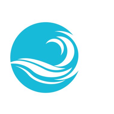 Su dalgası vektör illüstrasyon logo şablonu tasarımı