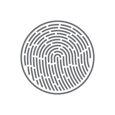 Fingerprint logo vector illustration icon template
