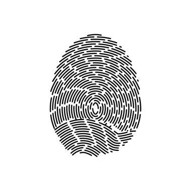 Fingerprint logo vector illustration icon template